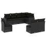 8-piece garden sofa set and black synthetic rattan cushions by , Modular outdoor sofas - Ref: Foro24-3251402, Price: 520,14 €...