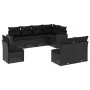 8-piece garden sofa set and black synthetic rattan cushions by , Modular outdoor sofas - Ref: Foro24-3251402, Price: 512,44 €...