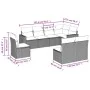 8-piece garden sofa set and black synthetic rattan cushions by , Modular outdoor sofas - Ref: Foro24-3251402, Price: 512,44 €...
