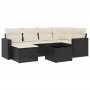 7-teiliges Garten-Essset und schwarze Kissen aus synthetischem Rattan von , Modulare Sofas für den Außenbereich - Ref: Foro24...