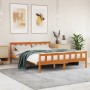 Estructura cama con cabecero madera pino marrón cera 150x200 cm de , Camas y somieres - Ref: Foro24-844398, Precio: 110,01 €,...