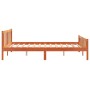 Estructura cama con cabecero madera pino marrón cera 150x200 cm de , Camas y somieres - Ref: Foro24-844398, Precio: 110,01 €,...