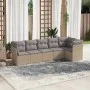 Garden sofa set with cushions 6 pieces beige synthetic rattan by , Garden sets - Ref: Foro24-3249498, Price: 381,37 €, Discou...