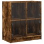 Beistellschrank mit Glastüren aus geräucherter Eiche, 68 x 37 x 75,5 cm von , Sideboards - Ref: Foro24-836382, Preis: 77,32 €...