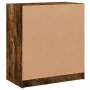 Armario auxiliar puertas de vidrio roble ahumado 68x37x75,5 cm de , Aparadores - Ref: Foro24-836382, Precio: 74,27 €, Descuen...