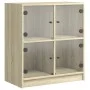 Beistellschrank mit Glastüren Sonoma-Eiche 68x37x75,5 cm von , Sideboards - Ref: Foro24-836380, Preis: 75,29 €, Rabatt: %