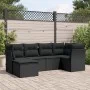 6-piece garden sofa set and black synthetic rattan cushions by , Garden sets - Ref: Foro24-3217945, Price: 384,36 €, Discount: %
