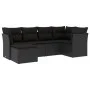 6-piece garden sofa set and black synthetic rattan cushions by , Garden sets - Ref: Foro24-3217945, Price: 384,36 €, Discount: %
