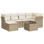 7-piece garden sofa set and beige synthetic rattan cushions by , Garden sets - Ref: Foro24-3217958, Price: 445,56 €, Discount: %