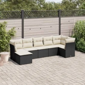 7-piece garden dining set and black synthetic rattan cushions by , Garden sets - Ref: Foro24-3217966, Price: 411,11 €, Discou...