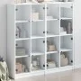 Estantería con puertas madera de ingeniería negro 136x37x142 cm de , Librerías y estanterías - Ref: Foro24-3206517, Precio: 2...