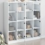 Schwarzes Regal aus Holzwerkstoff mit Türen, 136 x 37 x 142 cm von , Bücherregale und Regale - Ref: Foro24-3206517, Preis: 25...