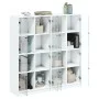 Black engineered wood shelving unit with doors 136x37x142 cm by , Bookcases and shelves - Ref: Foro24-3206517, Price: 250,39 ...