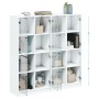 Schwarzes Regal aus Holzwerkstoff mit Türen, 136 x 37 x 142 cm von , Bücherregale und Regale - Ref: Foro24-3206517, Preis: 25...