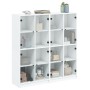 Schwarzes Regal aus Holzwerkstoff mit Türen, 136 x 37 x 142 cm von , Bücherregale und Regale - Ref: Foro24-3206517, Preis: 25...