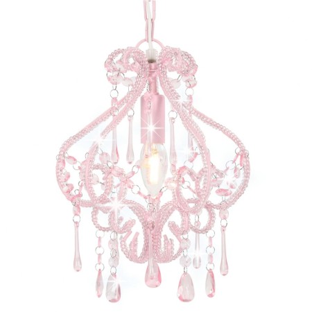 Runde rosa Perlen-Deckenleuchte E14 von vidaXL, Lampen - Ref: Foro24-281595, Preis: 37,75 €, Rabatt: %