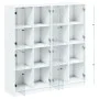 Estantería con puertas madera de ingeniería negro 136x37x142 cm de , Librerías y estanterías - Ref: Foro24-3206517, Precio: 2...