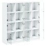 Schwarzes Regal aus Holzwerkstoff mit Türen, 136 x 37 x 142 cm von , Bücherregale und Regale - Ref: Foro24-3206517, Preis: 25...