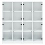 Schwarzes Regal aus Holzwerkstoff mit Türen, 136 x 37 x 142 cm von , Bücherregale und Regale - Ref: Foro24-3206517, Preis: 25...