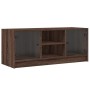 TV-Schrank mit eichenbraunen Glastüren 102x37x42 cm von , TV-Möbel - Ref: Foro24-836377, Preis: 65,42 €, Rabatt: %