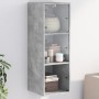 Betongrauer Wandschrank mit Glastüren, 35 x 37 x 100 cm von , Schließfächer und Lagerschränke - Ref: Foro24-836486, Preis: 73...