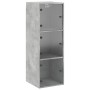 Betongrauer Wandschrank mit Glastüren, 35 x 37 x 100 cm von , Schließfächer und Lagerschränke - Ref: Foro24-836486, Preis: 73...