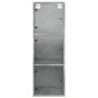 Betongrauer Wandschrank mit Glastüren, 35 x 37 x 100 cm von , Schließfächer und Lagerschränke - Ref: Foro24-836486, Preis: 73...