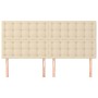 Cabeceros 4 unidades de tela color crema 90x5x78/88 cm