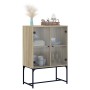Beistellschrank mit Glastüren aus Sonoma-Eiche, 69 x 37 x 100 cm von , Sideboards - Ref: Foro24-836548, Preis: 74,64 €, Rabat...