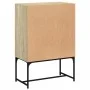 Auxiliary cabinet with Sonoma oak glass doors 69x37x100 cm by , Sideboards - Ref: Foro24-836548, Price: 73,62 €, Discount: %