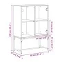 Auxiliary cabinet with Sonoma oak glass doors 69x37x100 cm by , Sideboards - Ref: Foro24-836548, Price: 73,62 €, Discount: %