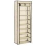 Fabric shoe rack with cream cover 57x29x162 cm by vidaXL, Shoe racks and shoe organizers - Ref: Foro24-282431, Price: 41,48 €...