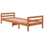 Wachsbrauner Bettrahmen aus massivem Kiefernholz, 75 x 190 cm von , Betten und Lattenroste - Ref: Foro24-844488, Preis: 95,90...