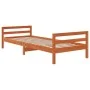 Wachsbrauner Bettrahmen aus massivem Kiefernholz, 75 x 190 cm von , Betten und Lattenroste - Ref: Foro24-844488, Preis: 95,90...