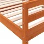 Wachsbrauner Bettrahmen aus massivem Kiefernholz, 75 x 190 cm von , Betten und Lattenroste - Ref: Foro24-844488, Preis: 95,90...