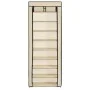 Schuhregal aus Stoff mit cremefarbenem Bezug, 57 x 29 x 162 cm von vidaXL, Schuhregale und Schuhorganisatoren - Ref: Foro24-2...