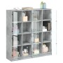 Regal mit grauen Holzwerkstofftüren, 136 x 37 x 142 cm von , Bücherregale und Regale - Ref: Foro24-3206520, Preis: 276,80 €, ...