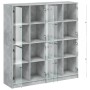Regal mit grauen Holzwerkstofftüren, 136 x 37 x 142 cm von , Bücherregale und Regale - Ref: Foro24-3206520, Preis: 276,80 €, ...