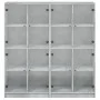 Estantería con puertas madera de ingeniería gris 136x37x142 cm de , Librerías y estanterías - Ref: Foro24-3206520, Precio: 27...