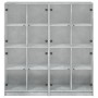 Regal mit grauen Holzwerkstofftüren, 136 x 37 x 142 cm von , Bücherregale und Regale - Ref: Foro24-3206520, Preis: 276,80 €, ...