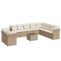 11-piece garden sofa set with beige synthetic rattan cushions by , Garden sets - Ref: Foro24-3217868, Price: 726,13 €, Discou...