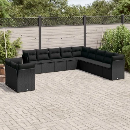 11-piece garden sofa set and black synthetic rattan cushions by , Garden sets - Ref: Foro24-3217875, Price: 741,49 €, Discoun...