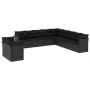 11-teiliges Gartensofa-Set und schwarze synthetische Rattankissen von , Gartensets - Ref: Foro24-3217875, Preis: 741,49 €, Ra...