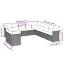 11-piece garden sofa set and black synthetic rattan cushions by , Garden sets - Ref: Foro24-3217875, Price: 741,49 €, Discoun...