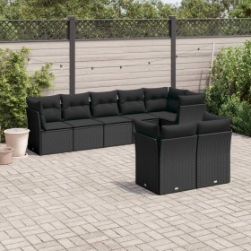 8-teiliges Gartensofa-Set und schwarze synthetische Rattankissen von , Gartensets - Ref: Foro24-3217905, Preis: 531,08 €, Rab...