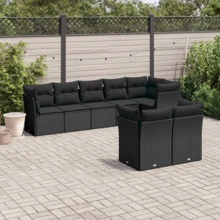 8-piece garden sofa set and black synthetic rattan cushions by , Garden sets - Ref: Foro24-3217905, Price: 553,78 €, Discount: %