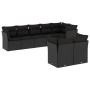 8-piece garden sofa set and black synthetic rattan cushions by , Garden sets - Ref: Foro24-3217905, Price: 531,73 €, Discount: %