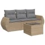 Juego de sofás jardín con cojines 4 pzas ratán sintético beige de , Conjuntos de jardín - Ref: Foro24-3221068, Precio: 284,48...