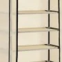 Fabric shoe rack with cream cover 57x29x162 cm by vidaXL, Shoe racks and shoe organizers - Ref: Foro24-282431, Price: 41,48 €...