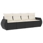 4-piece garden sofa set with black synthetic rattan cushions by , Garden sets - Ref: Foro24-3221075, Price: 256,33 €, Discoun...